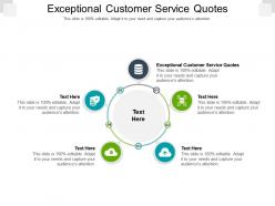 Exceptional customer service quotes ppt powerpoint presentation model professional cpb