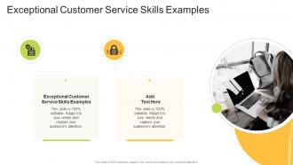 Exceptional Customer Service Skills Examples In Powerpoint And Google Slides Cpb