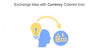 Exchange Idea With Currency Colored Icon In Powerpoint Pptx Png And Editable Eps Format