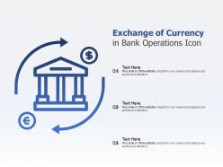 Exchange Of Currency In Bank Operations Icon