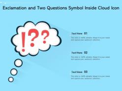 Exclamation and two questions symbol inside cloud icon