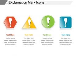 Exclamation mark icons