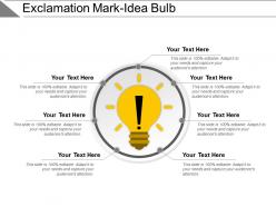 Exclamation mark idea bulb