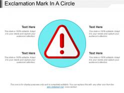 Exclamation mark in a circle