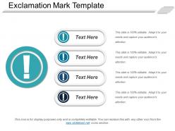 Exclamation mark template