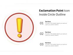 Exclamation point icon inside circle outline