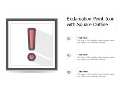 Exclamation point icon with square outline