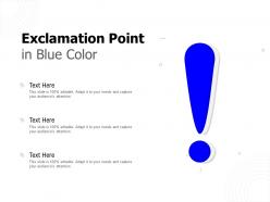 Exclamation Point In Blue Color