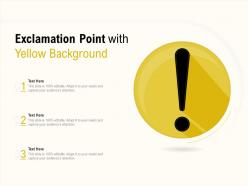 Exclamation point with yellow background