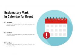 Exclamatory Mark In Calendar For Event