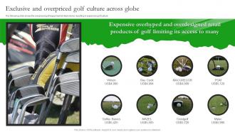 Exclusive And Overpriced Golf Culture Across Globe Stix Startup Funding Pitch Deck