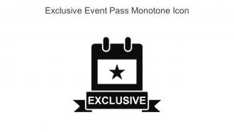 Exclusive Event Pass Monotone Icon In Powerpoint Pptx Png And Editable Eps Format