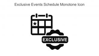 Exclusive Events Schedule Monotone Icon In Powerpoint Pptx Png And Editable Eps Format
