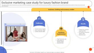 Exclusive Marketing Case Study For Luxury Fashion Brand