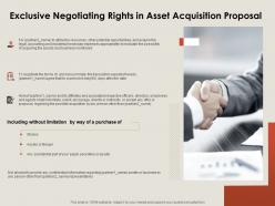 Exclusive negotiating rights in asset acquisition proposal ppt powerpoint presentation show deck