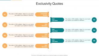 Exclusivity Quotes In Powerpoint And Google Slides Cpb