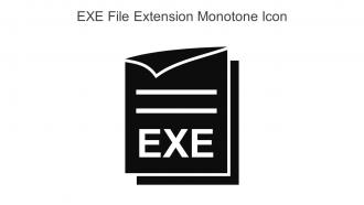 Exe File Extension Monotone Icon In Powerpoint Pptx Png And Editable Eps Format