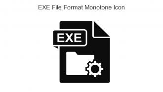 Exe File Format Monotone Icon In Powerpoint Pptx Png And Editable Eps Format