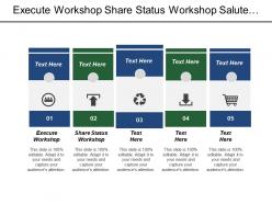 Execute workshop share status workshop salute team development management