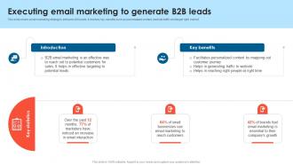 Executing Email Marketing To Generate B2B Leads B2B Lead Generation Techniques
