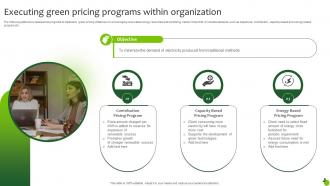 Executing Green Pricing Programs Within Organization Executing Green Marketing Mkt Ss V