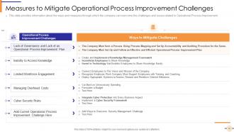 Executing operational efficiency plan to enhance quality powerpoint presentation slides