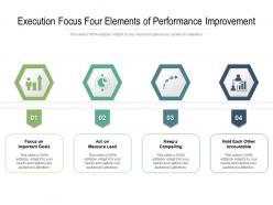 Execution focus four elements of performance improvement