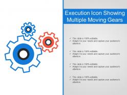 Execution icon showing multiple moving gears