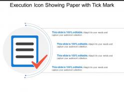 Execution icon showing paper with tick mark
