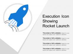 Execution icon showing rocket launch