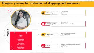 Execution Of Shopping Mall Shopper Persona For Evaluation Of Shopping Mall Customers MKT SS