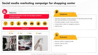 Execution Of Shopping Mall Social Media Marketing Campaign For Shopping Center MKT SS