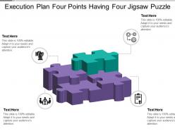 Execution plan four points having four jigsaw puzzle