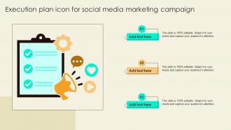 Execution Plan Icon For Social Media Marketing Campaign