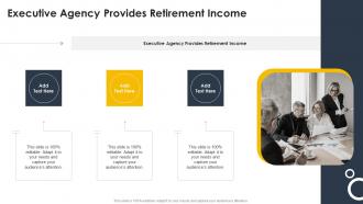 Executive Agency Provides Retirement Income In Powerpoint And Google Slides Cpb