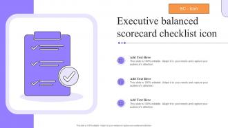 Executive Balanced Scorecard Checklist Icon