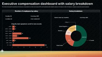 Executive Compensation Dashboard With Salary Breakdown