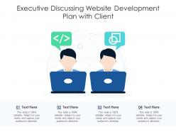 Executive discussing website development plan with client
