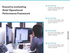 Executive evaluating hotel operational performance framework