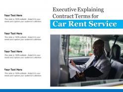 Executive explaining contract terms for car rent service