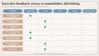 Executive Feedback Survey On Presentation Skill Training