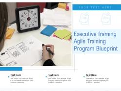 Executive framing agile training program blueprint