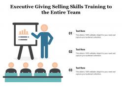 Executive Giving Selling Skills Training To The Entire Team