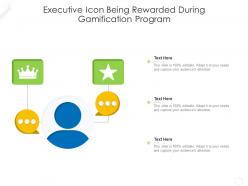 Executive icon being rewarded during gamification program