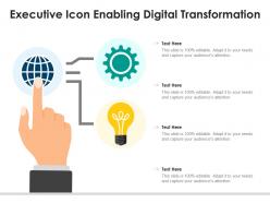 Executive icon enabling digital transformation