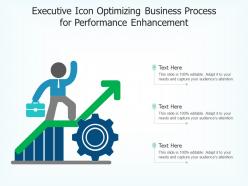 Executive icon optimizing business process for performance enhancement