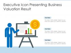 Executive icon presenting business valuation result