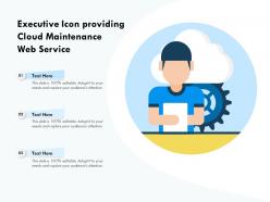 Executive icon providing cloud maintenance web service