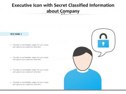 Executive icon with secret classified information about company