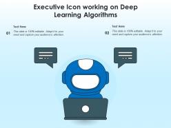 Executive icon working on deep learning algorithms